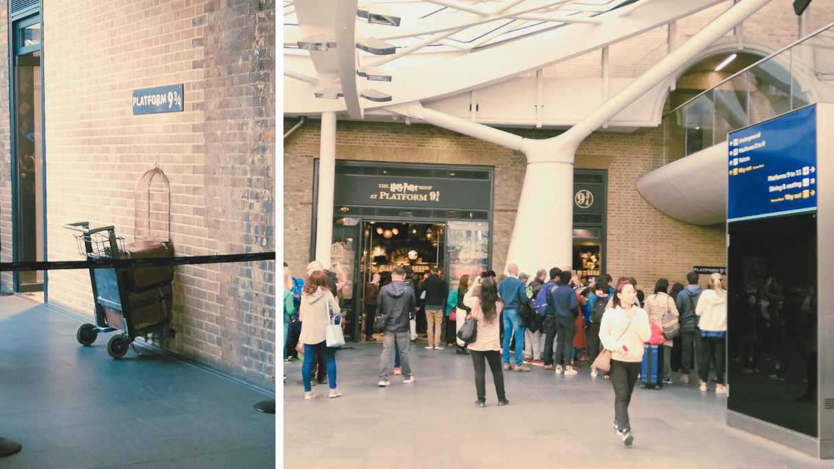 localizaciones harry potter en londres:kings cross y el anden 9 3/4